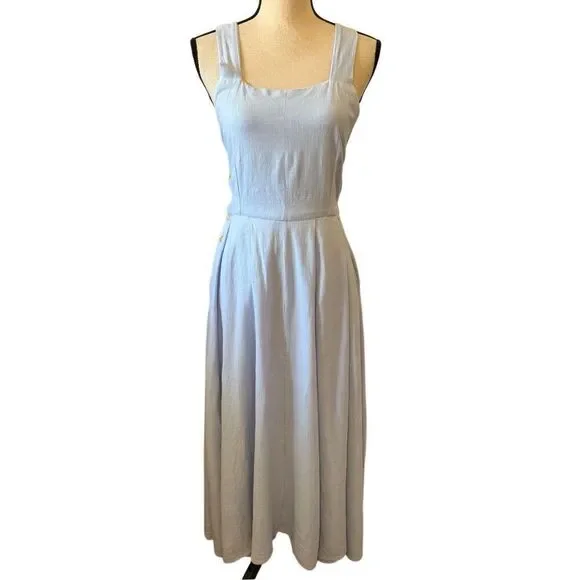 light blue pinafore dress Keira Pinafore Dress (Sky)